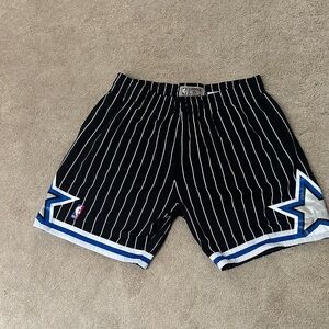 Orlando Magic Mitchell & Ness Black and White Striped Men's Shorts